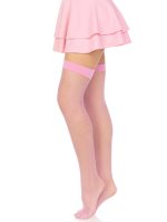 Nylon Fishnet Stocking - One Size - Pink - Image 3