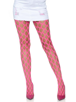 Jumbo Pothole Net Tights - Neon Pink- One Size - Image 2