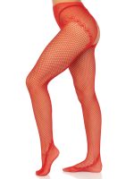 French Cut Crotchless Fishnet - One Size - Red - Image 5