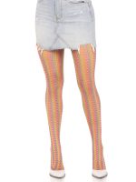 Rainbow Crochet Net Tights - One Size - Multicolor - Image 4