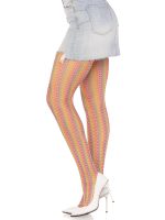 Rainbow Crochet Net Tights - One Size - Multicolor - Image 3