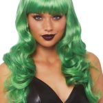 24 Inch Misfit Long Wavy Bang Wig - Green