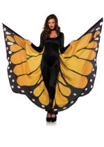 Festival Butterfly Wing Halter Cape - Orange- - One Size - Black