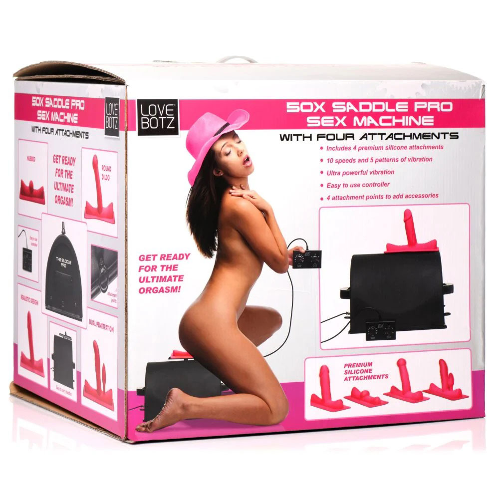HOLB-AH057.jpg Love Botz 50x Saddle Pro Sex Machine With 4 Attachments - Image 1