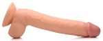 Long Logan 10 Inch Dildo With Balls - Light - Image 4