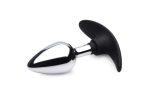 Dark Invader Metal and Silicone Anal Plug - Medium -