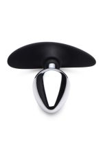 Dark Invader Metal and Silicone Anal Plug - Medium - - Image 2