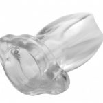 Peephole Clear Hollow Anal Plug - Small