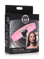 Dark Heart Chrome Heart Choker - Pink - Image 4