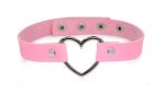 Dark Heart Chrome Heart Choker - Pink - Image 2