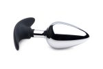 Dark Invader Metal and Silicone Anal Plug - Large - Image 2