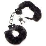 Cuffed in Fur Furry Handcuffs - Black - Image 4