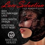 Lace Seduction Lace Bondage Hood - Black - Image 2