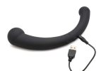 10x Vibra-Crescent Silicone Dual Ended Dildo - Black - Image 5