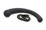 10x Vibra-Crescent Silicone Dual Ended Dildo - Black - Image 4