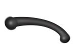 10x Vibra-Crescent Silicone Dual Ended Dildo - Black - Image 2