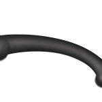 10x Vibra-Crescent Silicone Dual Ended Dildo - Black