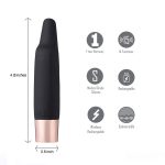 Aspen 15-Function Rechargeable Wireless Flickering Tip Vibrator - Black - Image 4
