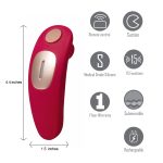 Remi 15-Function Rechargeable Remote Control Suction Panty Vibe - Red - Image 2