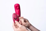 Remi 15-Function Rechargeable Remote Control Suction Panty Vibe - Red - Image 6