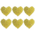 Razzle Dazzle Crystal Jewel Sparkle I Heart U Body Stickers 6 Pk - Gold - Image 3
