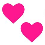 Neon Pinky Tink Temperature Reactive Heart Nipple Cover Pasties - Image 3