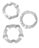 Ram Beaded Cockrings - Clear - Image 3