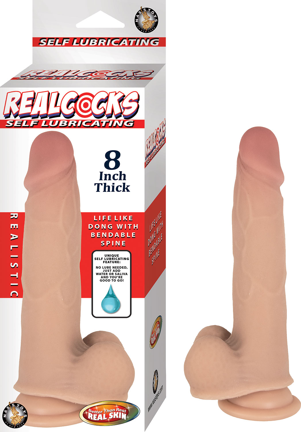 HONW2936.jpg Realcocks Self Lubricating 8 Inch Thick - White - Image 1