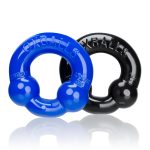 Ultraballs 2- Piece Cockring Set - Black  Police Blue