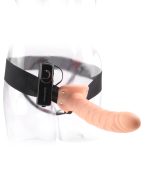 Fetish Fantasy Series 8-Inch Vibrating Hollow Strap-on - Flesh - Image 3