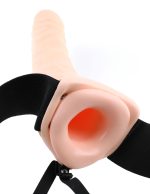 Fetish Fantasy Series 8-Inch Vibrating Hollow Strap-on - Flesh - Image 4