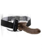 Fetish Fantasy Series 8-Inch Vibrating Hollow Strap-on - Brown - Image 3