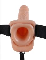 Fetish Fantasy Series 7-Inch Vibrating Hollow Strap-on With Balls - Flesh - Image 4