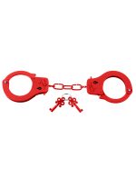 Fetish Fantasy Series Metal Handcuffs - Red - Image 4
