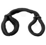 Fetish Fantasy Series Silk Rope Love Cuffs - Black - Image 2
