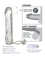 Fantasy X-Tensions Vibrating Super Sleeve - Clear - Image 3