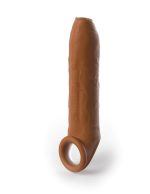 Fantasy X-Tensions Elite Uncut 7 Inch Extension Sleeve With Strap - Tan - Image 2