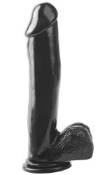 Basix Rubber Works 12 Inch Dong With Suction Cup - Black - Image 2