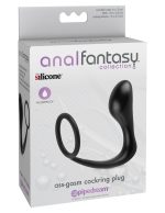 Anal Fantasy Collection Ass Gasm Cockring Plug - Black - Image 2