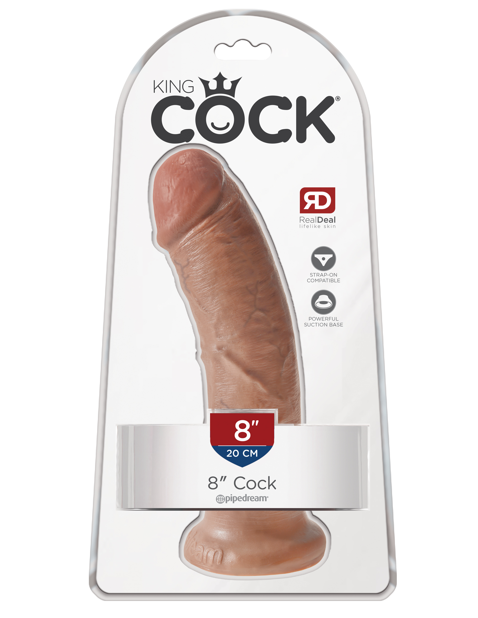HOPD5503-22.jpg King Cock 8 Inch Cock - Tan - Image 1
