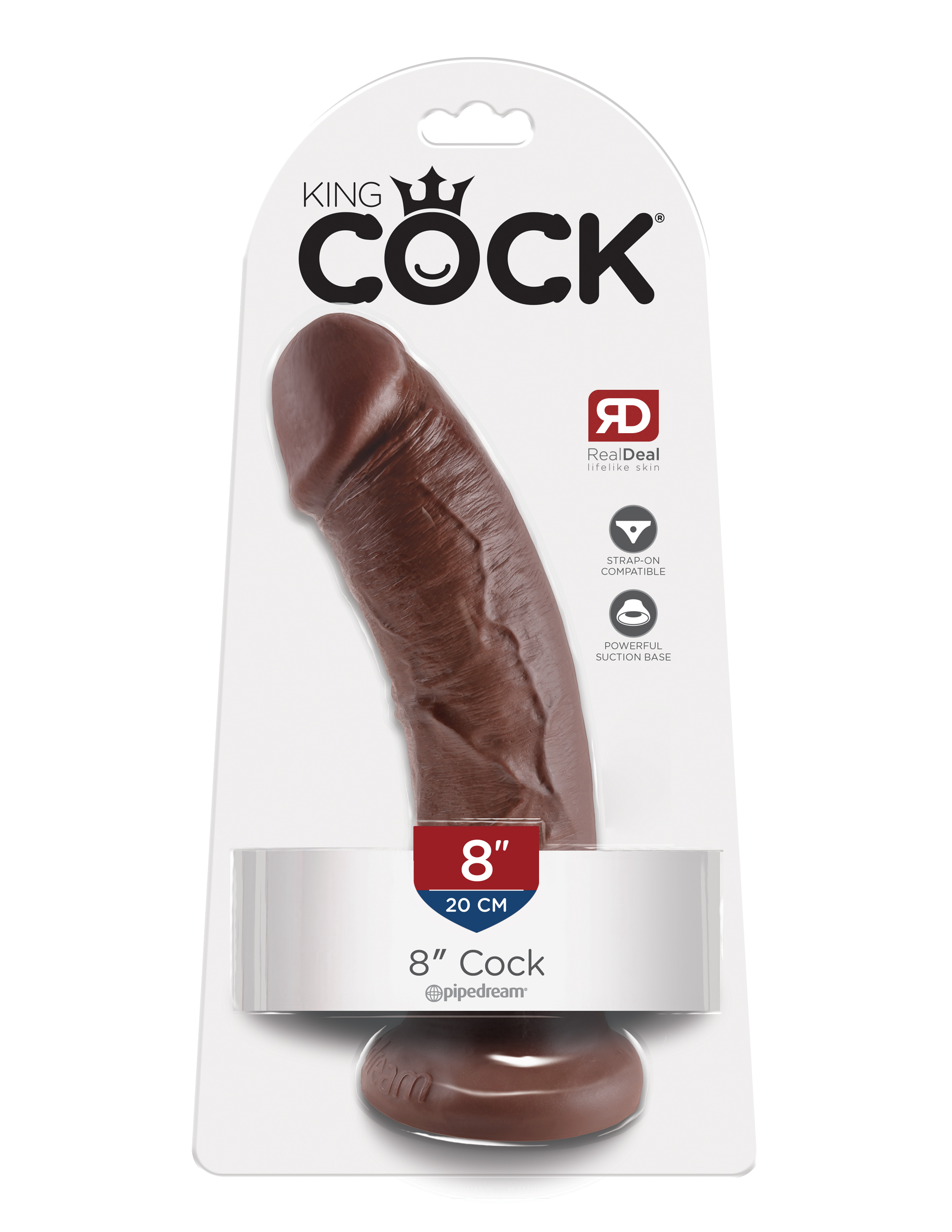 HOPD5503-29.jpg King Cock 8-Inch Cock Brown - Image 1