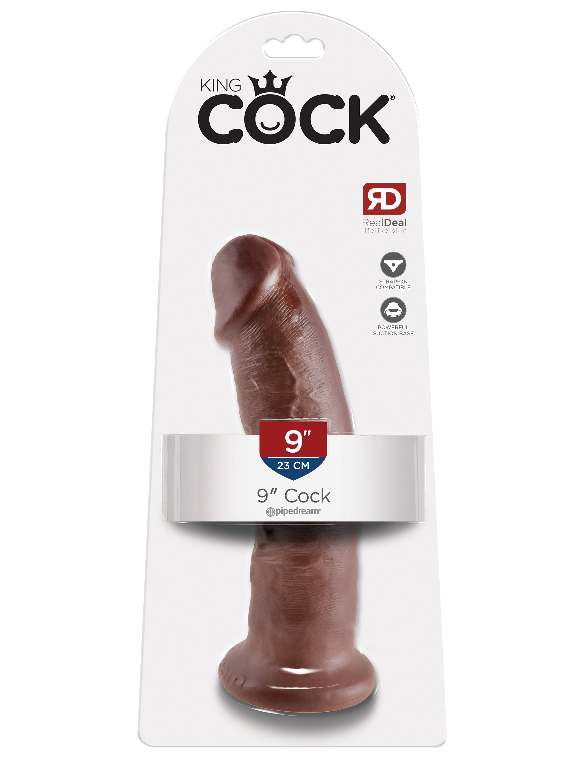 HOPD5504-29.jpg King Cock 9-Inch Cock - Brown - Image 1
