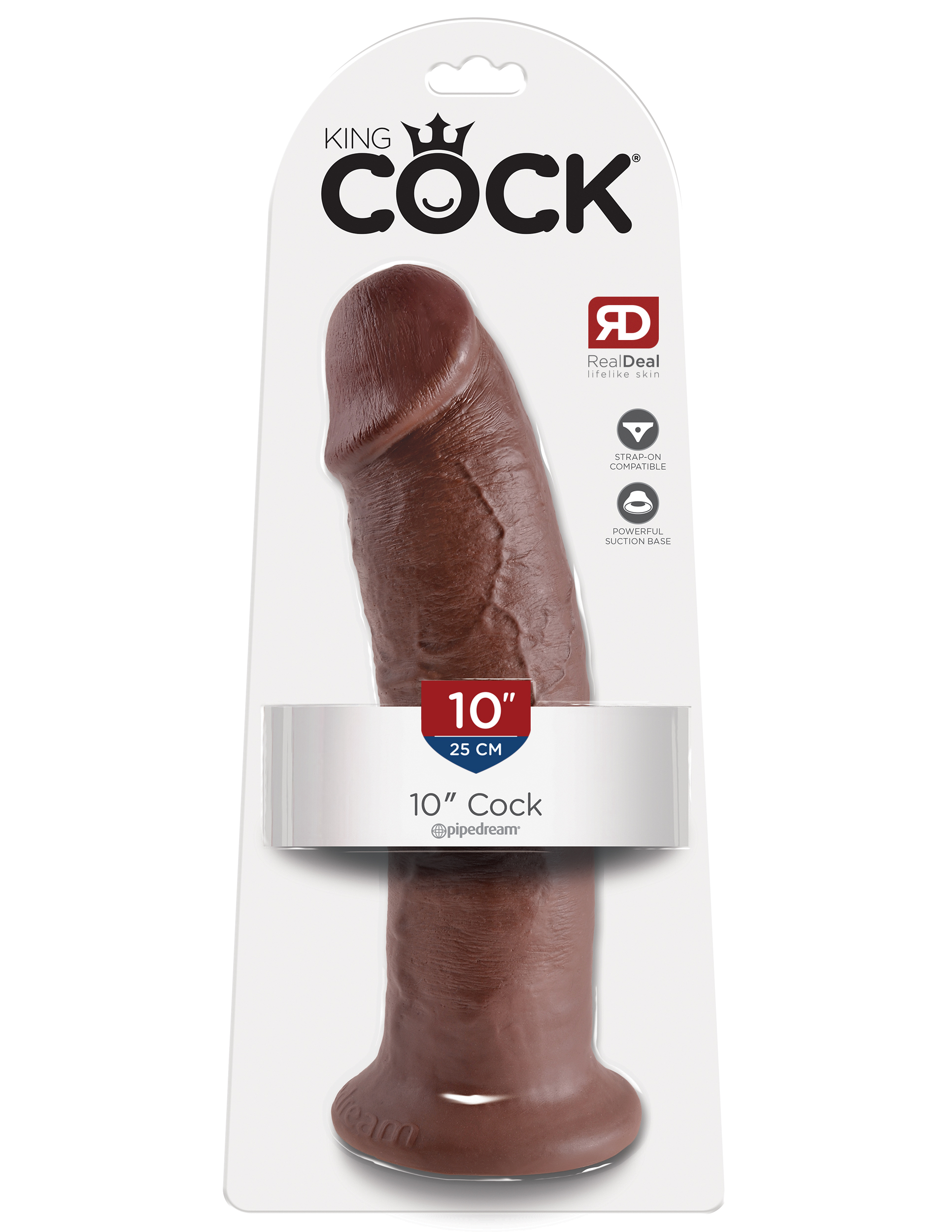 HOPD5505-29.jpg King Cock 10-Inch Cock Brown - Image 1