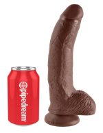 King Cock 9-Inch Cock With Balls - Brown - Image 4