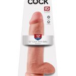 King Cock 12 Inch Cock With Balls - Flesh