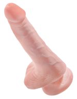 King Cock 6 Inch Cock With Balls - Light - Image 2
