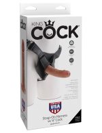 King Cock Strap on Harness With 6 Inch Cock - Tan - Image 2