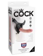 King Cock Strap on Harness With 8 Inch Cock - Flesh - Image 2
