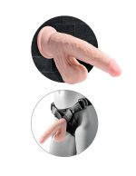 9 Inch Triple Density Cock With Swinging Balls - Light - Image 2