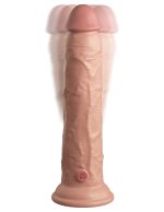 King Cock Elite 9 Inch Vibrating Silicone Dual Density Cock With Remote - Light - Image 4